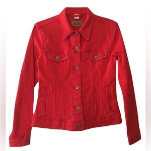 Levi’s Red Denim Rodeo Trucker Western Jacket XS